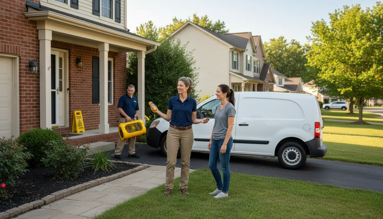 Residential water damage restoration in Farmington, NY